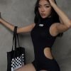 Jumpsuit Women Summer Sleeveless Harajuku Sexy Black Beach Fashion Party Streetwear Letter Vintage Y2k Gothic Bodysuit Clothing